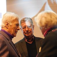 Guy Bedos, Georges Morin et (de dos) Christiane Hessel