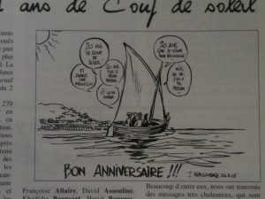 20e anniversaire de la naissance de Coup de soleil, un dessin de Jacques Ferrandez