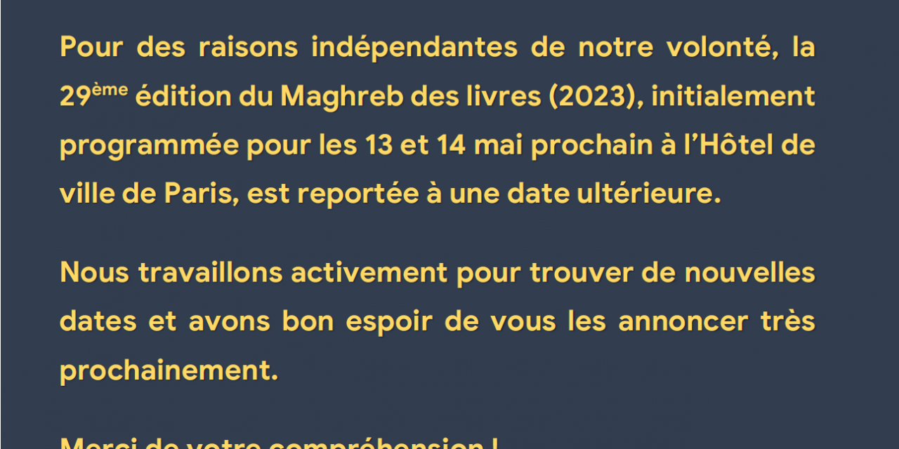 Maghreb des livres 2023
