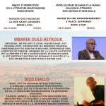 Les écrivains Mauritaniens Bios Diallo et Beyrouk à Lyon les 28 et 29 novembre 2023