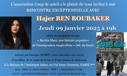 Rencontre avec Hajer Ben Boubaker le 9 janvier 2025